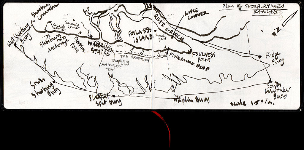 Anna-Keen-Foulness-Island-sketch-of-MoDs-noticeboard-map-in-situ