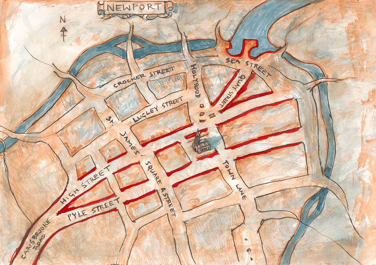A. The Red City map of Newport